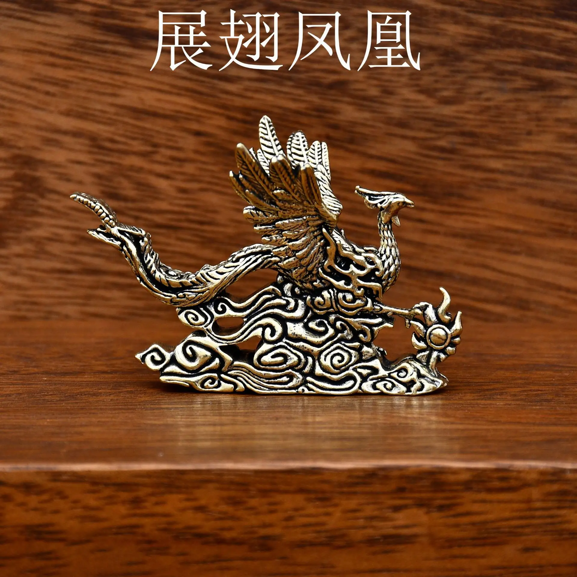 أثاث نحاسي، زخارف سطح المكتب، زخارف فينيكس مصغرة، ديكورات نباتات بوعاء المكتب