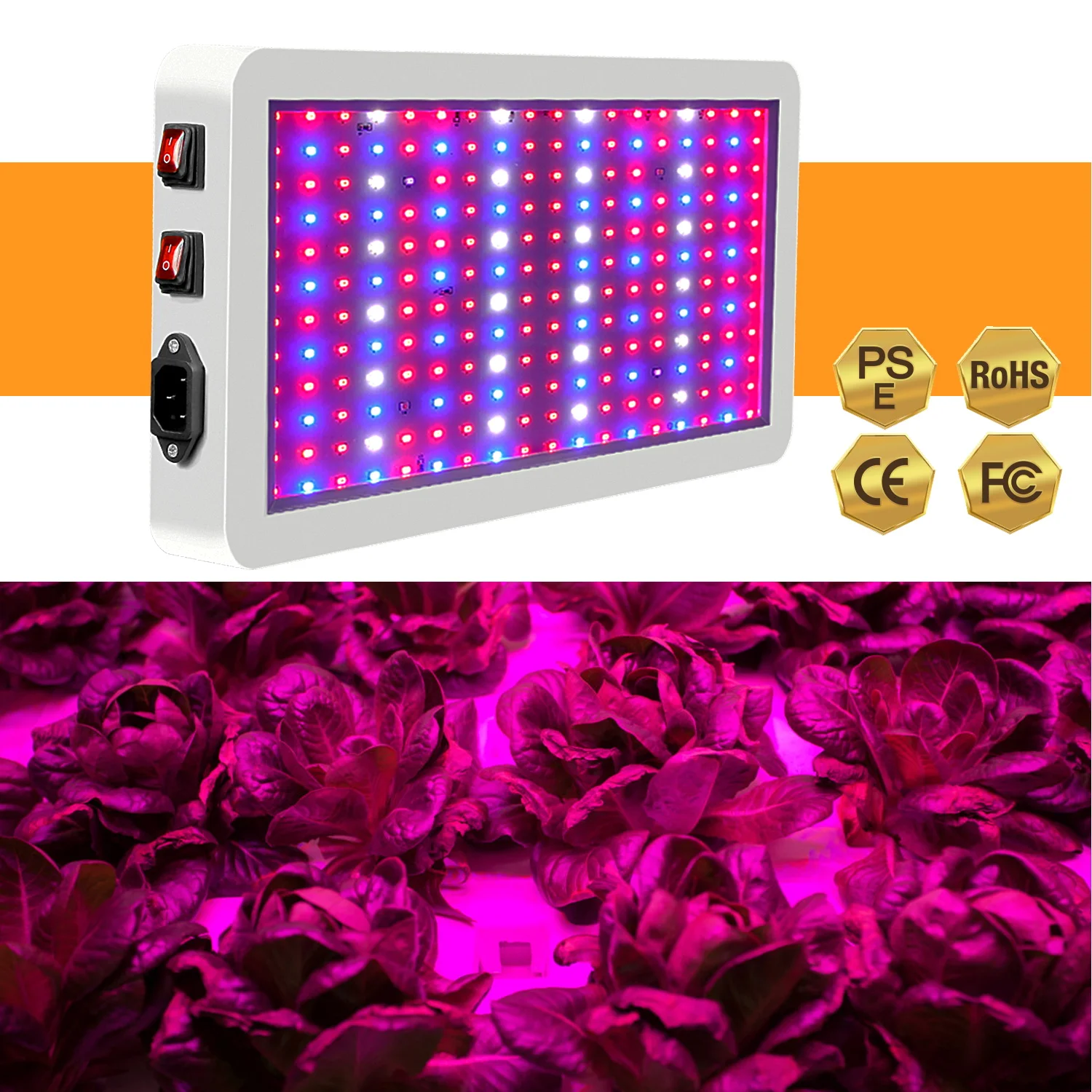 2000W Grow Light LED Full Spectrum Lamp with Double Switch For Plants Lighting Growth Bulb Fitolampy Indoor Seedlings Flower