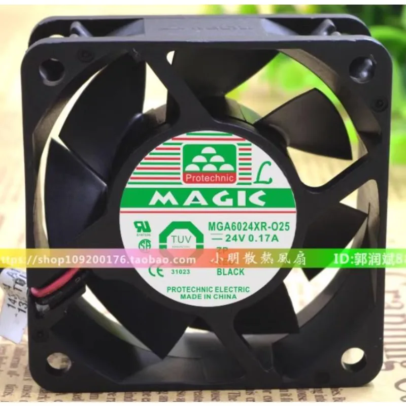 New Cooler Fan for MAGIC MGA6024XR-O25 6025 24V 0.17A 6CM Inverter Cooling Fan 60x60x25mm