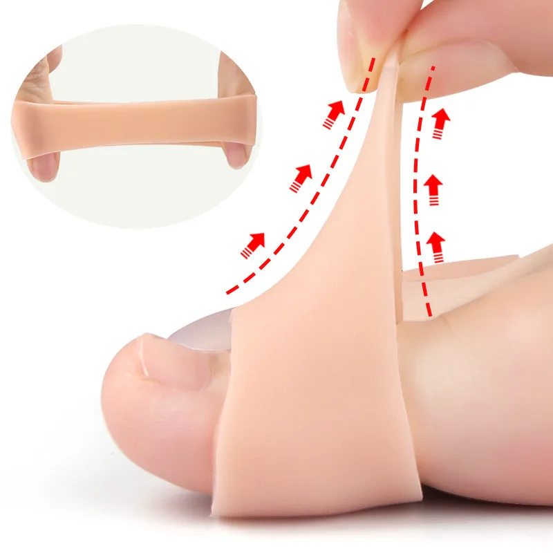 Silicone Toe Protector Cover Anti-Friction Foot Care Tool Fibre Finger Separator Spacer Tube Pain Relief Wear Pads Care Pedicure