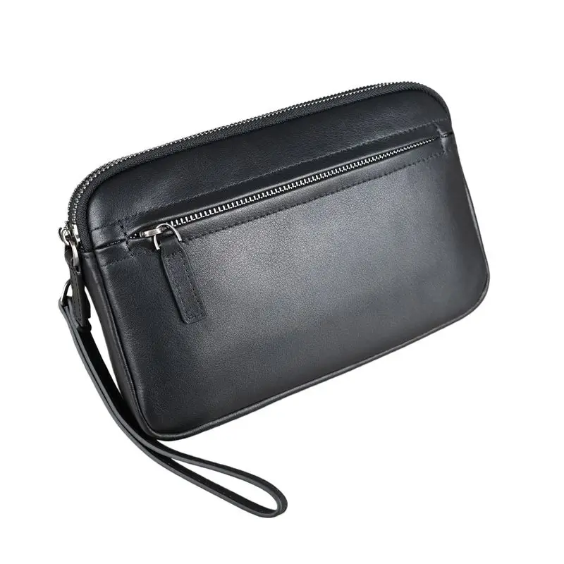 BALIDIYA Real leather men's handbag new large capacity mobile phone with a layered leather wallet