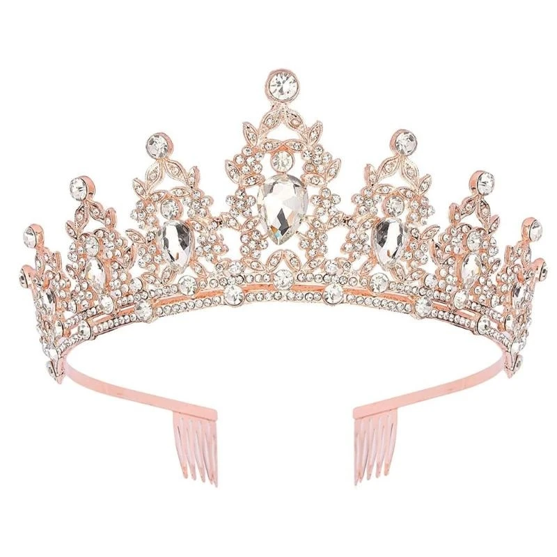 

X5XA Delicate Tiaras Birthday Headbands Elegant Hairbands for Girls Wedding Party Photo Props Headwear Crown