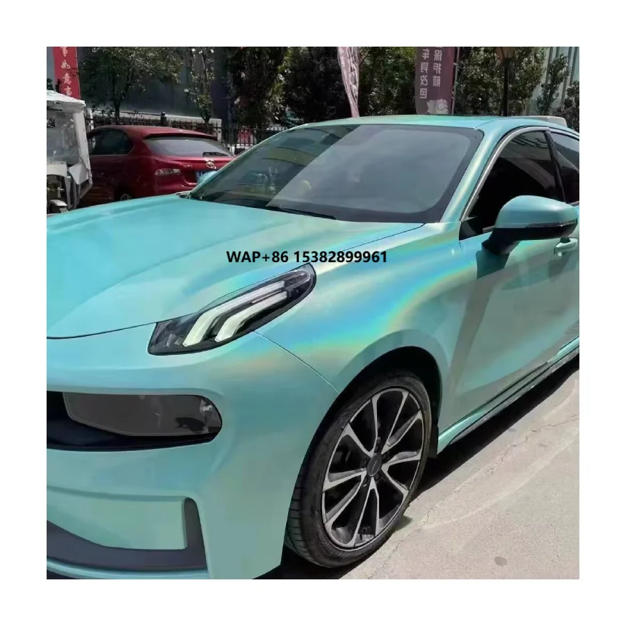 Wholesale 60 Inch Full Roll PET Colorful  TF Car Vehicle Vinyl Wraps Rainbow Film for Auto Body Stickers