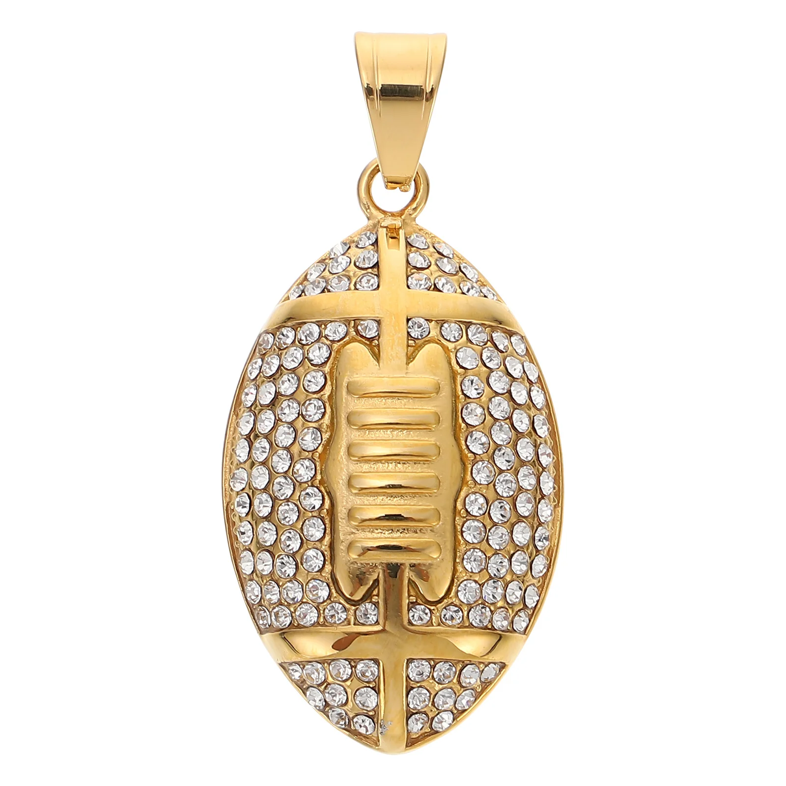 

1Pcs Rugby Pendant Men Neck DIY Jewelry Titanium Steel Lightweight Compact Special Gift Party Wear Rugby Adornment