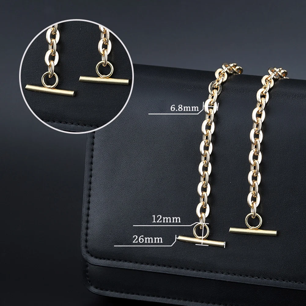 New Handbag Metal Chains For Bag DIY Purse Chain With Buckles Shoulder Bags Strap Handbag Handles Bag Parts & Accessories