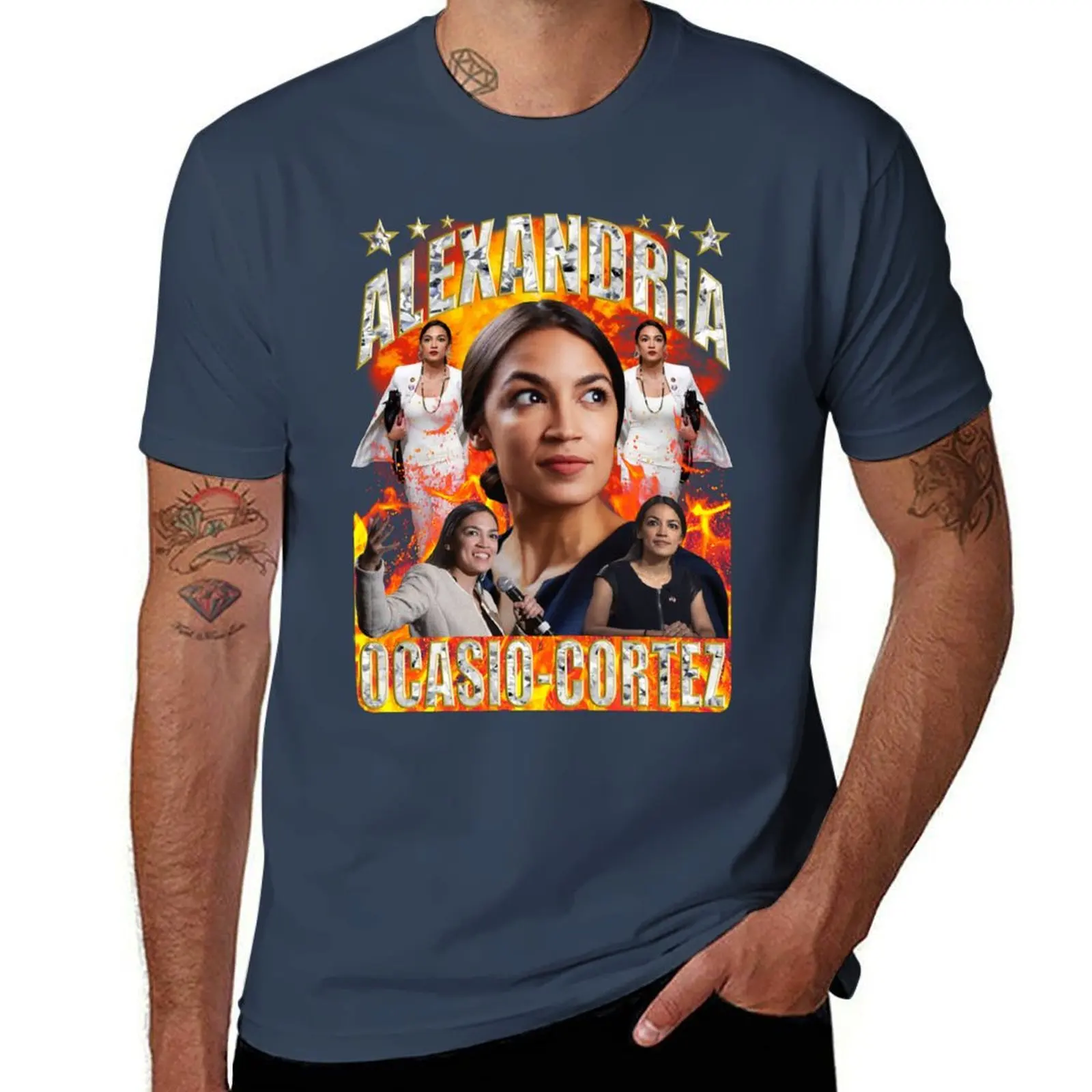 

Alexandria Ocasio-Cortez T-Shirt cotton tshirt 100% man t shirt luxury t shirt for man 100 percent cotton T-Shirt