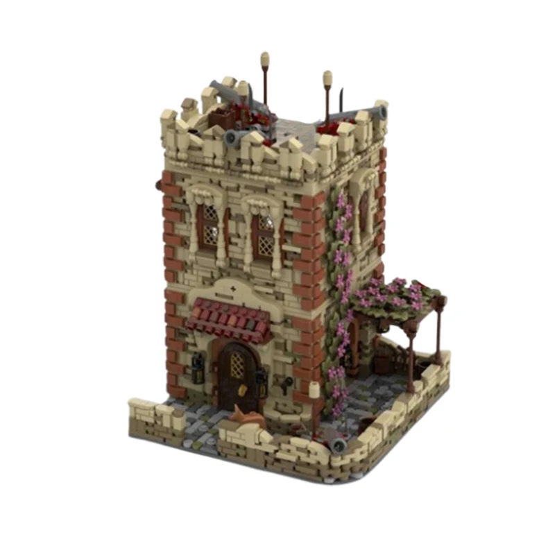 Spot MOC-156582 2704pcs Creative Medieval Architecture Garden Castle Small Particle Assembly Building Blocks Educational Toy Mod