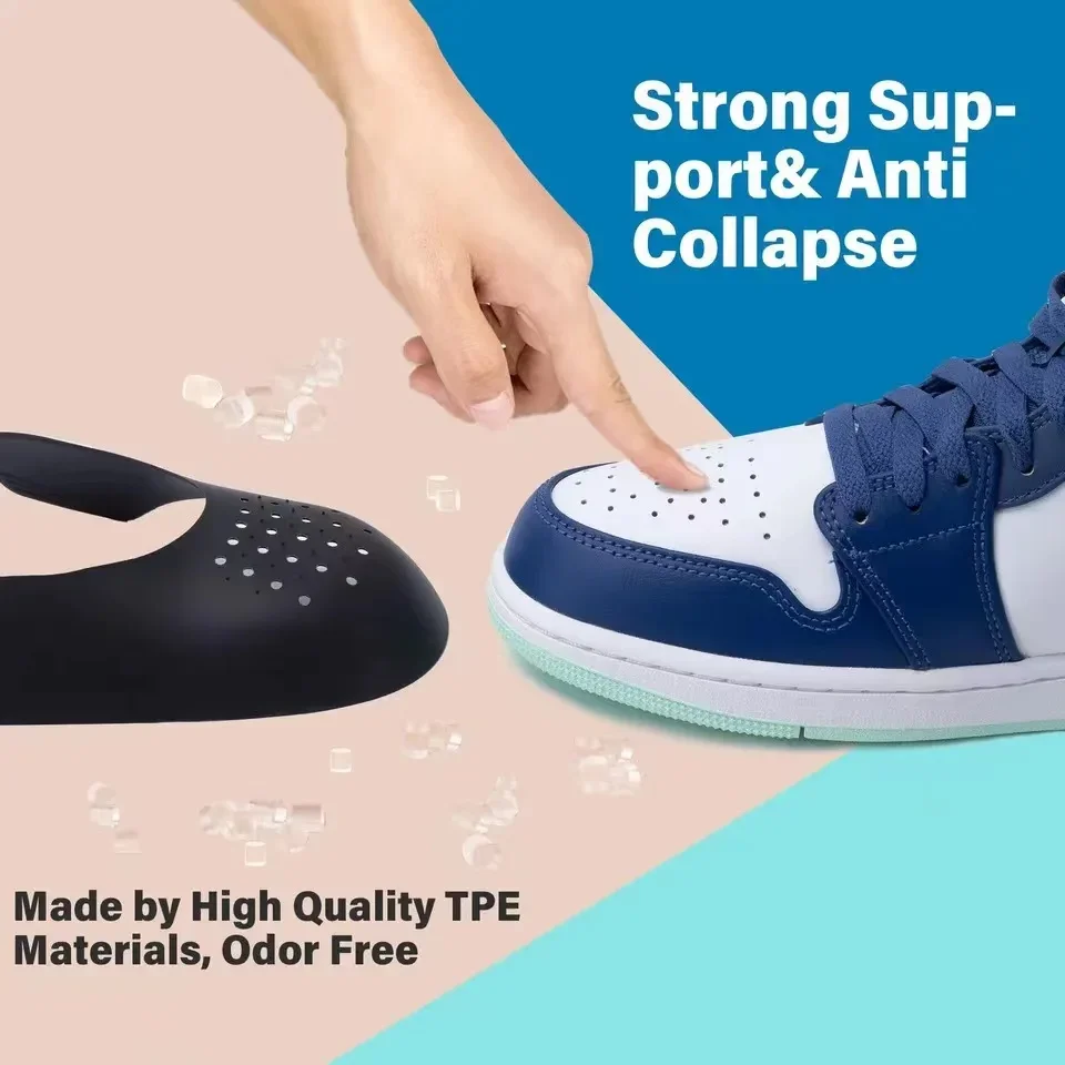 4PCS Shoes Protector Anti Crease Bending Crack Shoe Stretcher Toe Cap Support Unisex Lightweight Keeping Shield Sneakers Men Wom