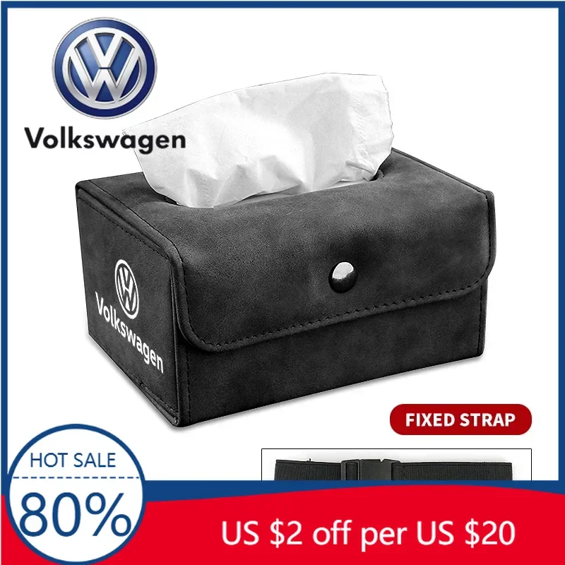 

Многофункциональный кожаный держатель для салфеток для автомобилей Volkswagen VW, складной, для Volkswagen VW Scirocco, GOLF MK6, Polo, Tiguan, PASSAT