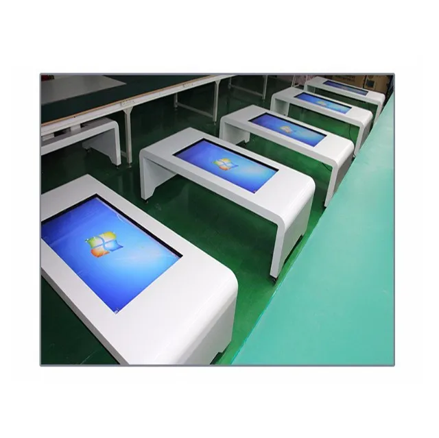 Capacitive G+F 42 Inch Interactive Touch Table With Wheels Windows System Smart Table