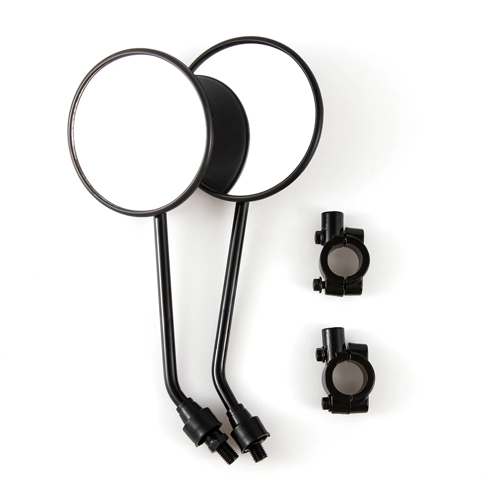 

Motorcycle Mirrors Universal Scooter E-Bike Cafe Racer Retro Rearview Mirrors Adjustable HD Vision ABS Round Side Mirror