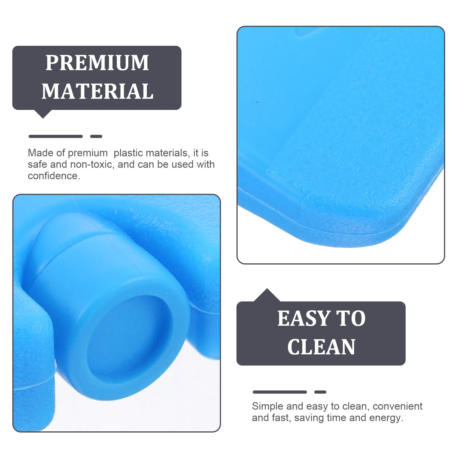 

Pack Sky-blue Portable Freezer Cube Bin Beverage Travel Summer Pet Toy Multipurpose Storage Box Outdoor Camping