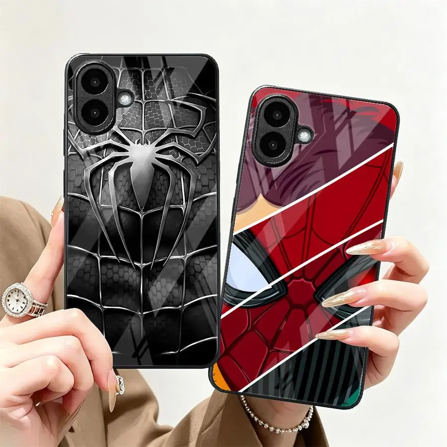 Sipiderman Glass Case for Samsung Galaxy A54 A56 A57 A55 A07 A37 A27 A26 A15 A24 A73 A25 A16 A32 A14 A34 A13 A36 A06 Phone Cover