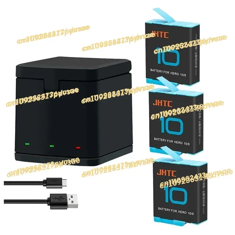 Batería 2025JHTC de 1800 mAh para GoPro Hero 9 Black, Cargador de Baterías para GoPro Hero 10, 11, 12, Accesorios para Cámaras Deportivas