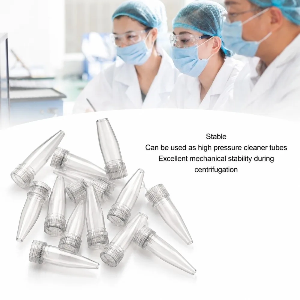 500pcs ，1.5ml Polypropylene Cryogenic Vial Transparent 1.5ml Capacity 1.5ml Microcentrifuge Tube Tube With Cap Cylindrical Shape