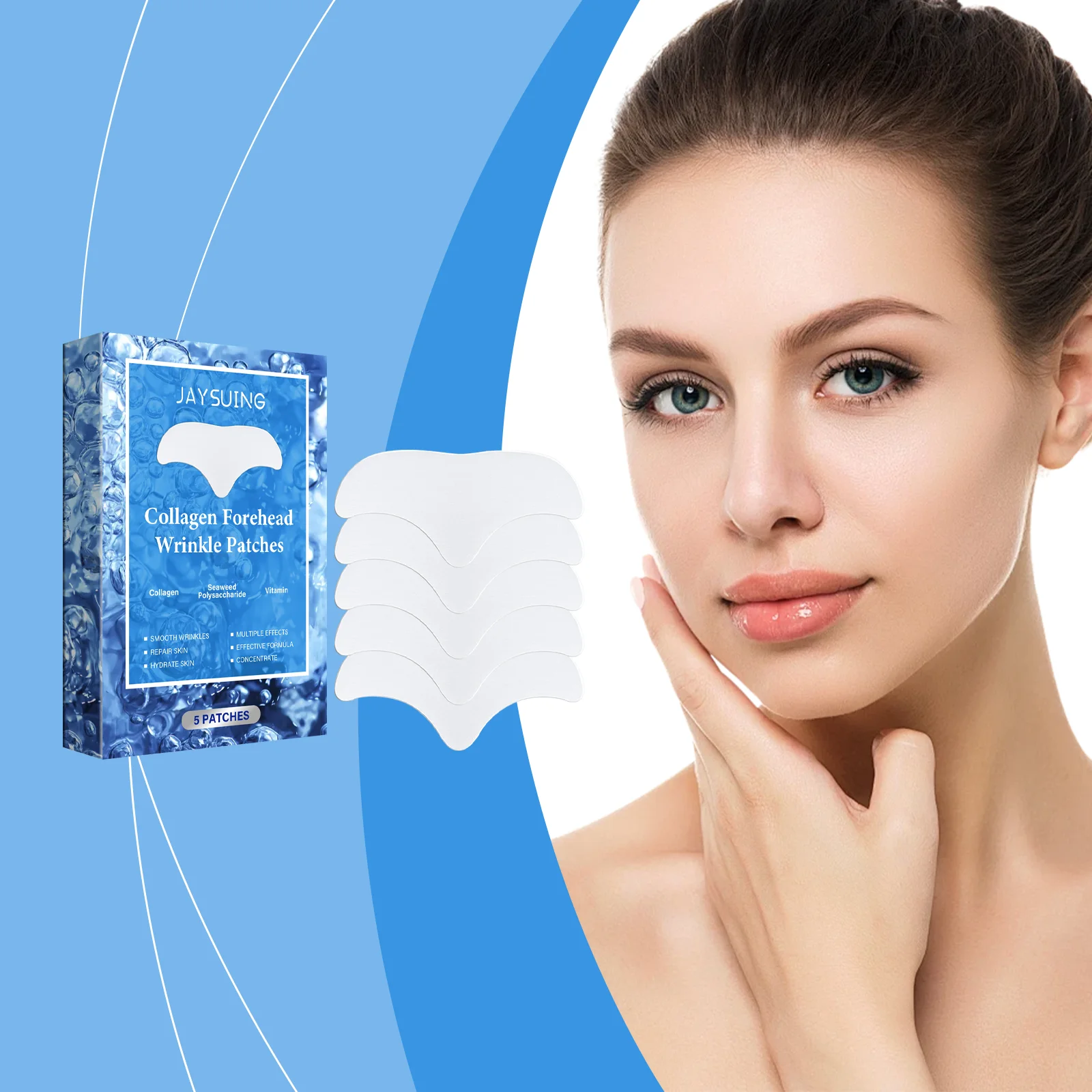 Anti Wrinkle Forehead Patch Frown Lines Remover Deeply Nourishing Firming Lifting Skin Anti-Aging Collagen Forehead Care Sticker