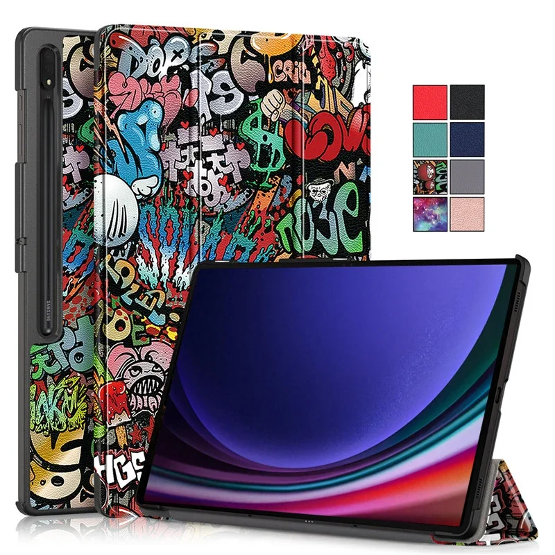 Dla Samsung Galaxy Tab S8 Ultra 14 6 cali 2023 Etui Fashion Painted Hard PC Back Book Tablet Cover dla Tab S8 Ultra Case