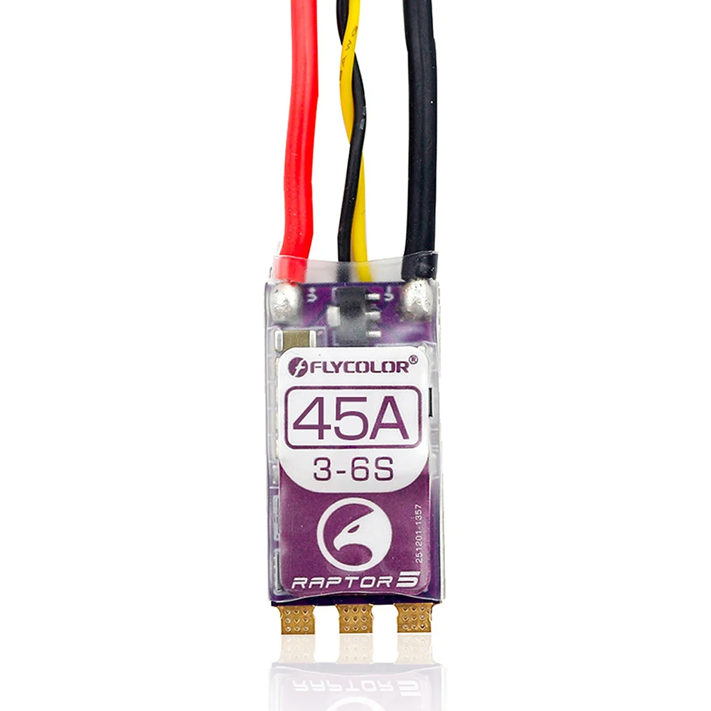 FLYCOLOR Raptor5 Brushless ESC 3-6S Drone ESC 32Bit G701 PWM 128K Single 20A 35A 45A 50A ECS Dshot Proshot for FPV Racing Drones