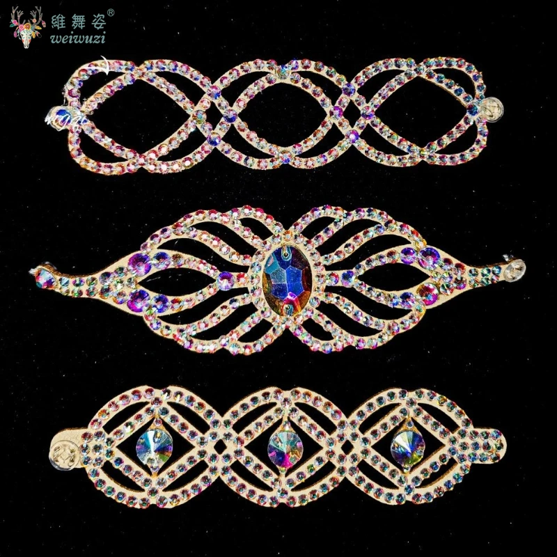 Children's Belly Dance Bracelet High-end Elegant Mittens Exquisite Latin Stage Show Performance Rhinestone Matching Accessories