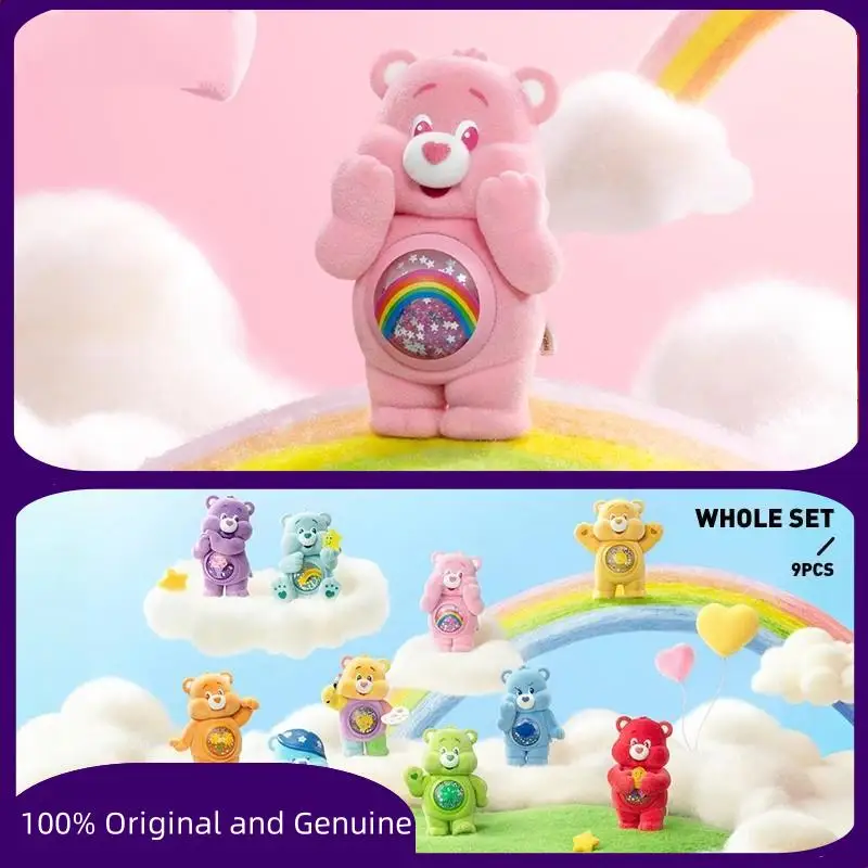 

Оригинальные фигурки Care Bears Colorful Hugs Series POP MART: коллекционные игрушки-сюрпризы в закрытых коробках, фигурки для настольного декора, подарки