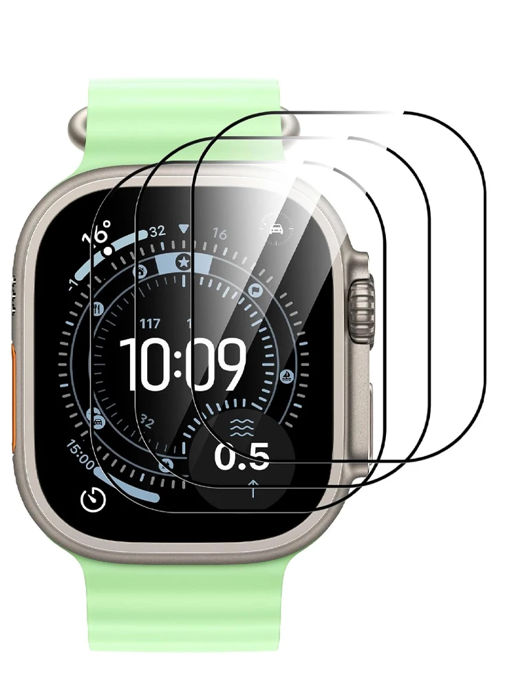 

HD закаленное стекло для Apple Watch Ultra 3 49 мм, защитная пленка для экрана, аксессуары, полная пленка с защитой от царапин, чехол iWatch Series Ultra 2 3