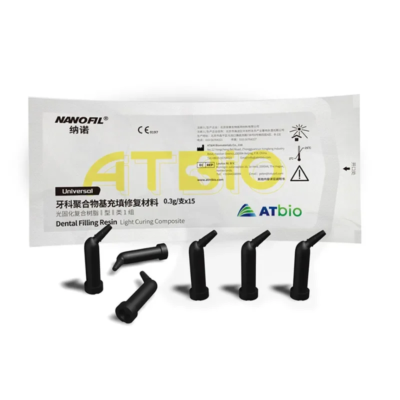 

0.3g/tube Dental Whitening Teeth UV Light Curing Composite Resin Materials Dental Materials Light Curing Resin 15Pcs/Pack