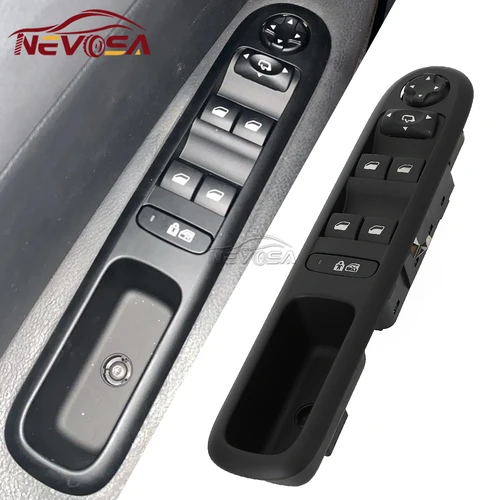 Imagen 1 del producto Para Peugeot 308 408 3008 5008 Hatchback Wagon coche eléctrico maestro interruptor de Control de ventanilla botón de cristal 96650620ZD 96650621ZD