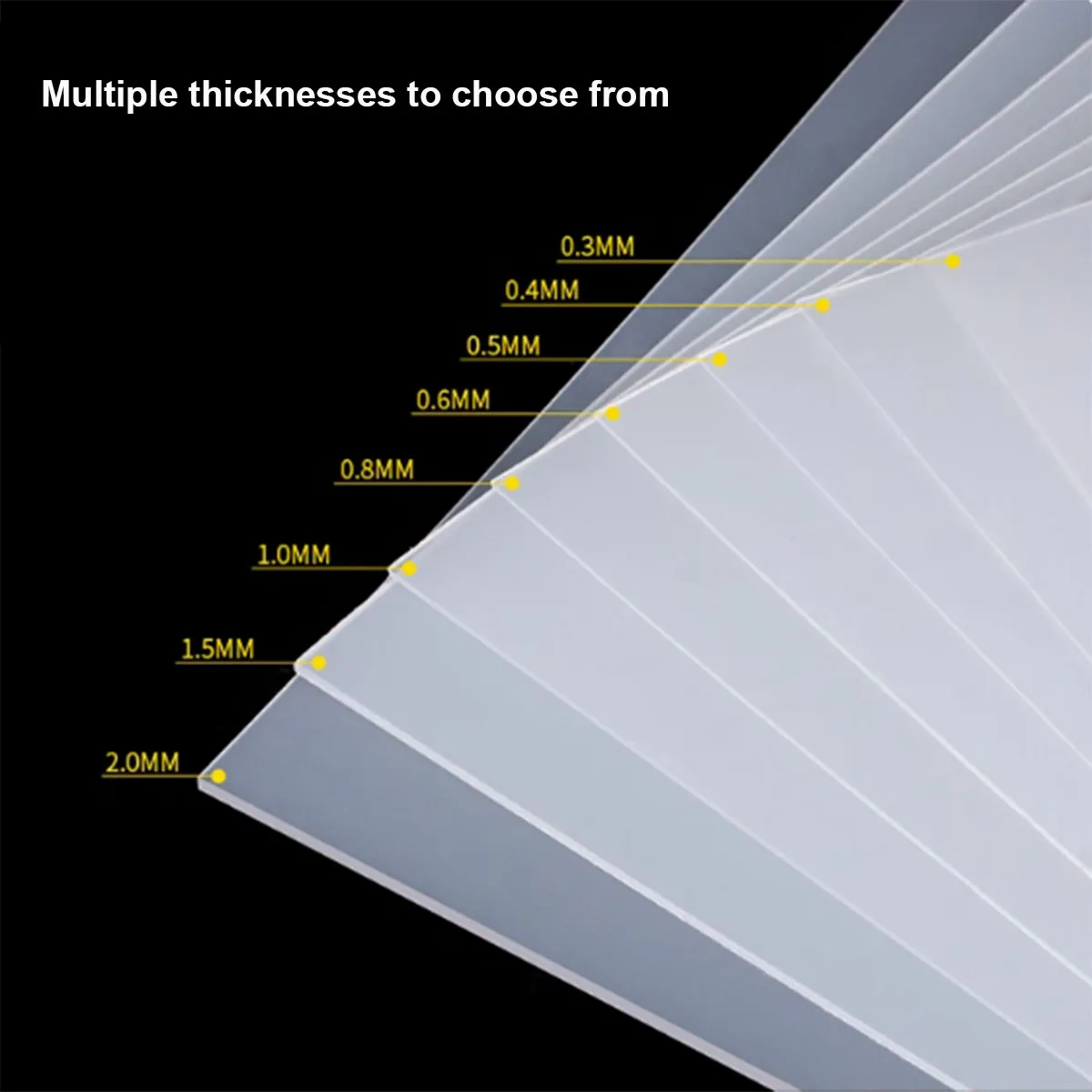 

Thick 0.3/0.4/0.5/0.6/0.8-3mm PP Double-Sided Frosted Semi Transparent Film Endurance Board Processing Customization