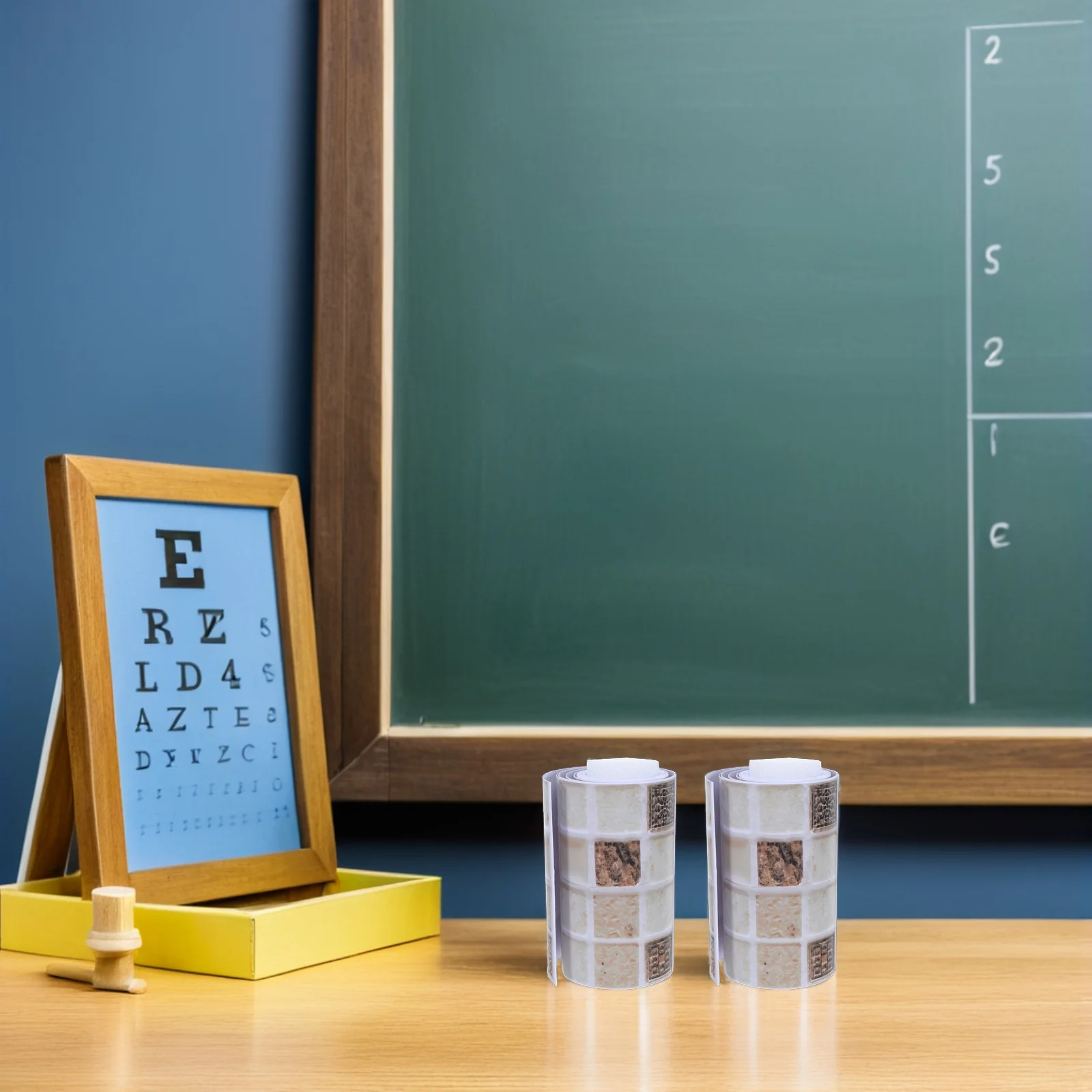 

2pcs 2 Rolls Checked Bulletin Board Borders Self-Adhesive Pvc Chalkboard Wall Sticker For Classroom Office Display Peel Stick