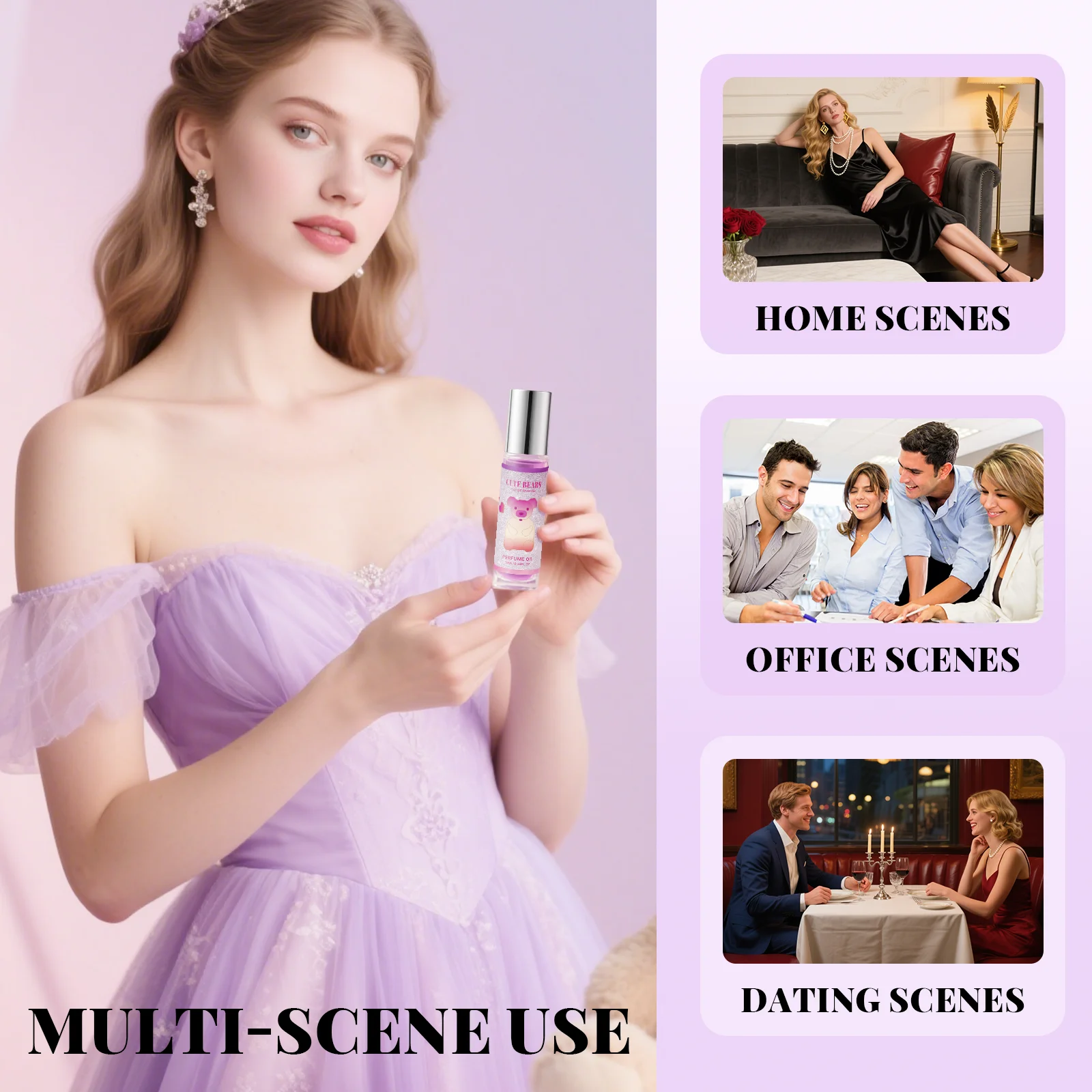 

10 мл парфюмерная вода Cute Bear для женщинЯркий аромат с цветочным узоромЛучшая нота: LemonHeart Note: RoseBase note: MuskДлительный аромат