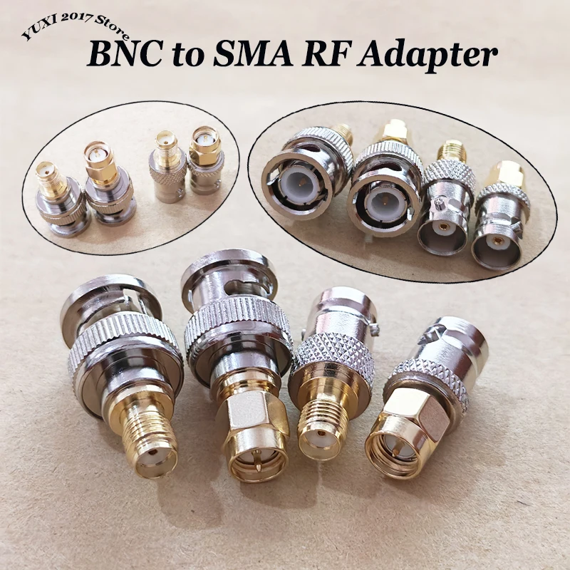 BNC-zu-SMA-HF-Adapter, männlich/weiblich, Koaxialstecker für WLAN, Amateurfunk oder Handfunkgeräte & WLAN-Geräte, Koaxialkabel