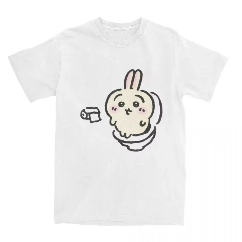 

2025 Summer Chiikawa cute cartoon T-shirts for men women and children suitable for all seasons parent-child wear and couple wear