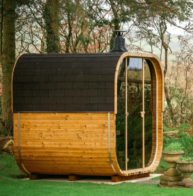The Best Selling High Quality New Red Cedar Wooden Hot Rock Cube Romantic Tent Sauna Outdoor Cedar Sauna Room