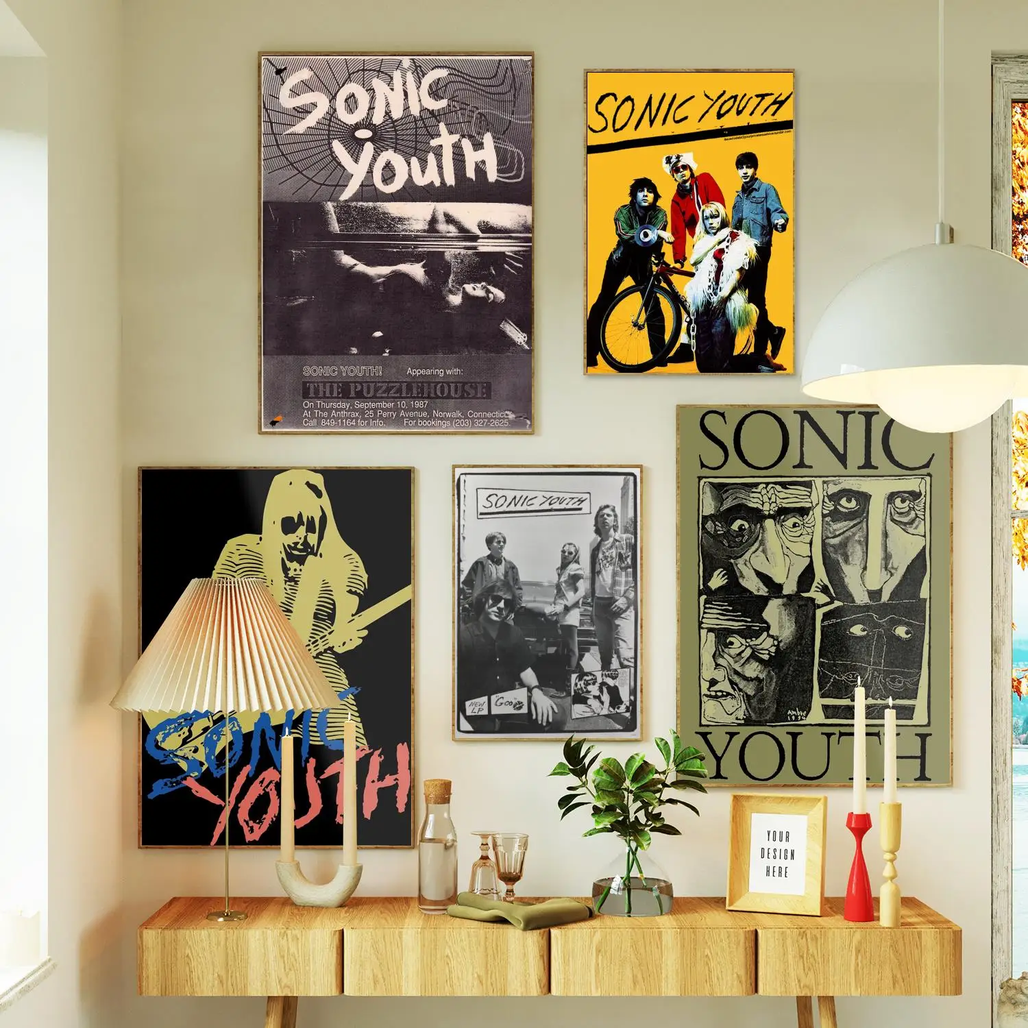 sonic youth Singer Canvas Painting Poster Prints Wall Art Poster For Modern Family Living Room Home Decor