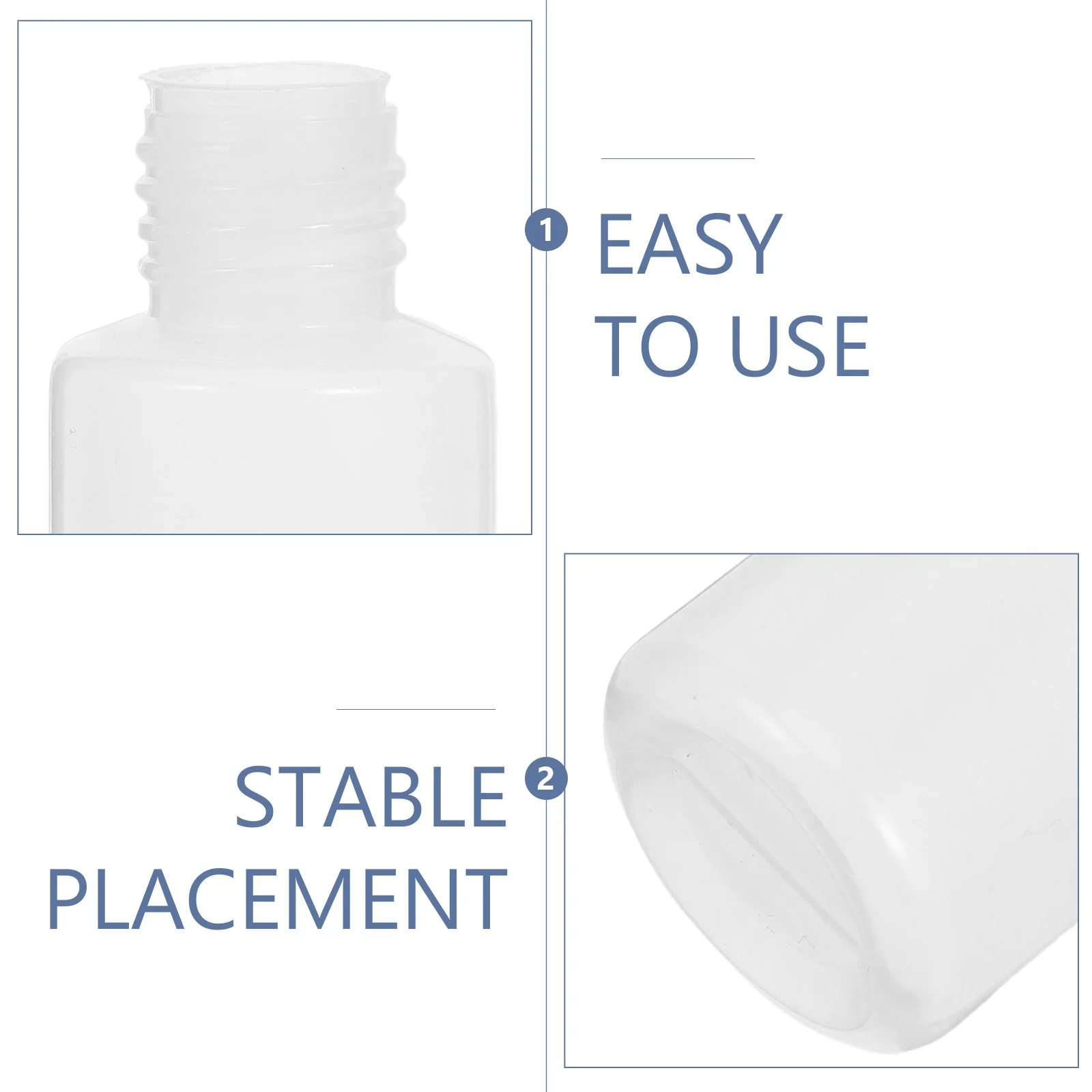 Bouteilles à presser de 50Ml, 6 pièces, bouteille en plastique rechargeable à bouche pointue pour la distribution d'huile de couture de beauté, adhésif polyvalent