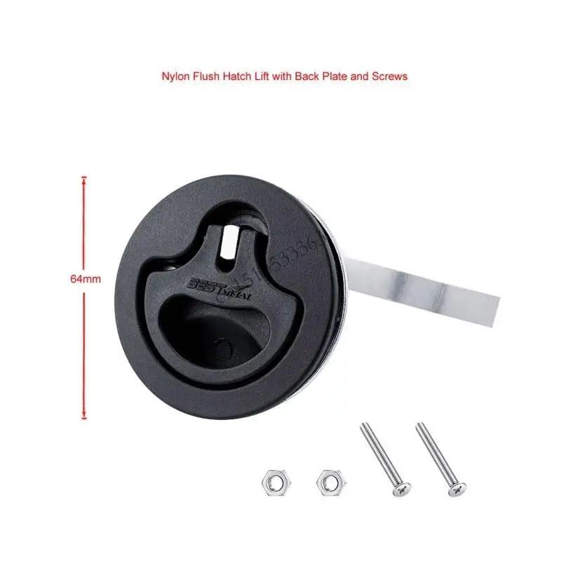 

090E Aluminum Alloy Boat for Hatch Latches Turning Lock Lift Handle for Marine Boat Y