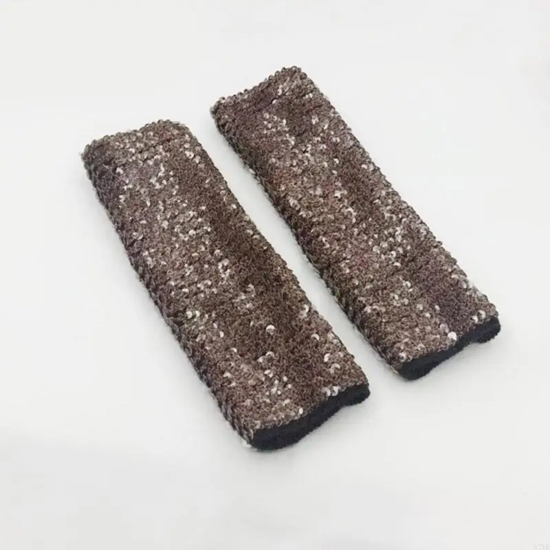 N7YEスパンコールカフス女性キラキラ光沢のあるスパンコール伸縮性のある弾性オーバーリーブアームスリーブパフォーマンスパーティーコスチュームアクセサリー