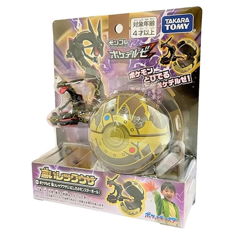 

Подлинная серия TOMY Pokemon MC Poke Ball Origin Ball, черный костюм Rayquaza, модель игрушки, подарок на день рождения