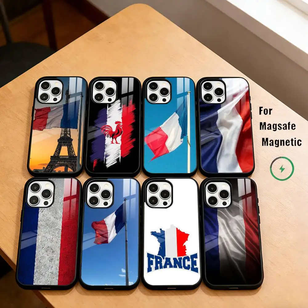

The F-French national flag Phone Case For iPhone17,16,15,14,13,12,11 Plus,Pro Magnetic For Magsafe Wireless Charging