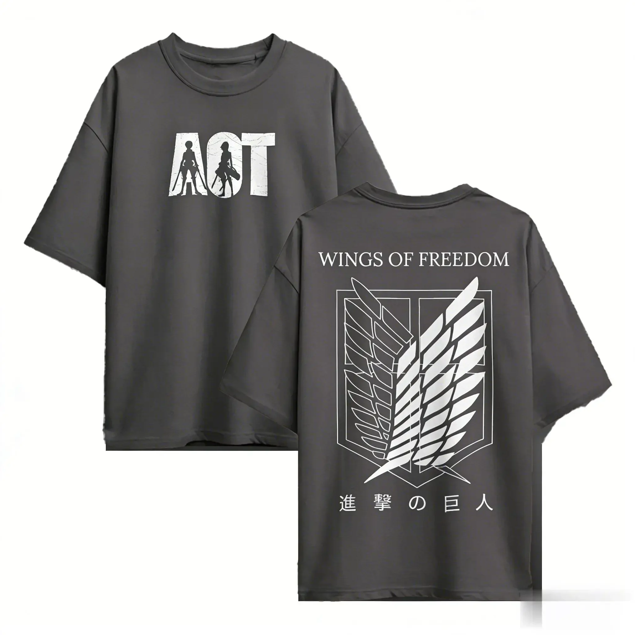 Attack on Titan Anime T Shirt Uomo Donna Graphic Tee 2026 Estate Oversize Manica corta Casual Magliette e camicette in cotone Streetwear Y2k Vestiti