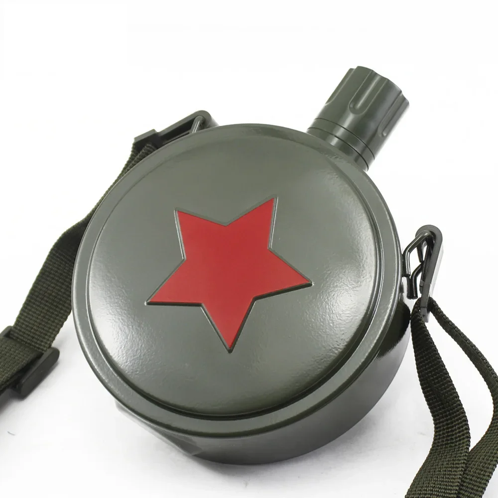 Stainless Steel Pentagram Military Canteen Bottle Hip Flask Army Flagon Outdoor Water Bottle Marching Kettle For Camping Hiking