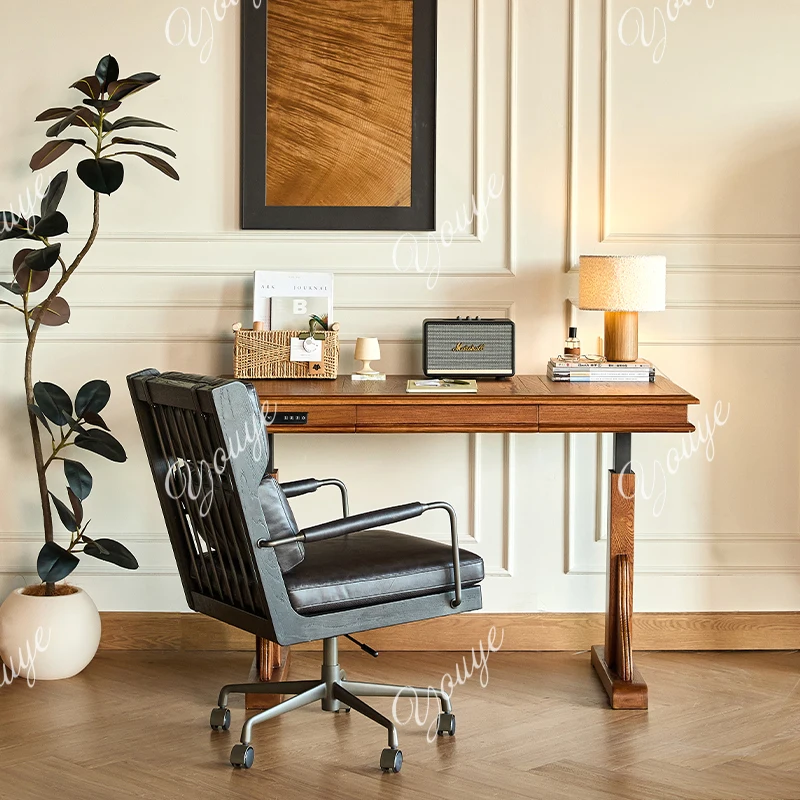 Электрический подъемный компьютерный стол из цельного дерева, бытовой стол, настольный стол для киберспорта, подъемный верстак