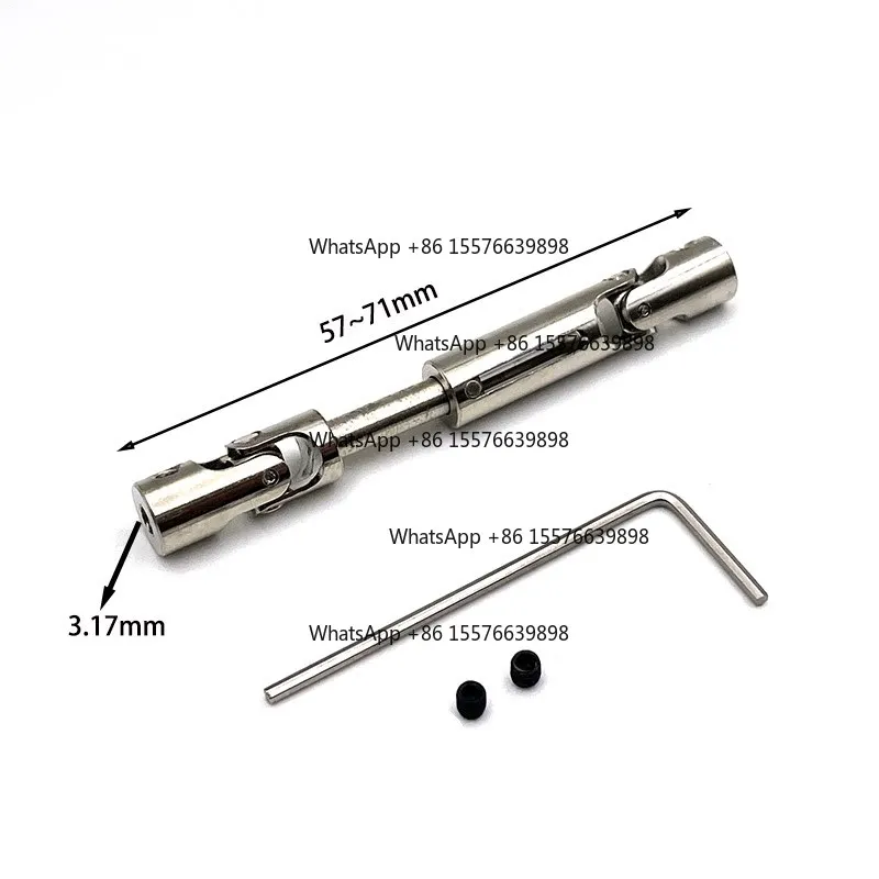 for 6WD RC Model Car Metal Drive Shaft, Universal Joint, DIY Upgrade Parts for Military Truck & Pickup Model