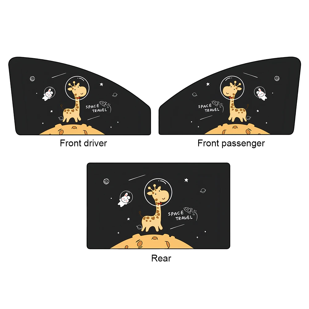 

Магнитная занавеска на боковое окно автомобиля, защита от ультрафиолета, теплоизоляционная оконная защита, складной милый жираф для детей, маленьких детей