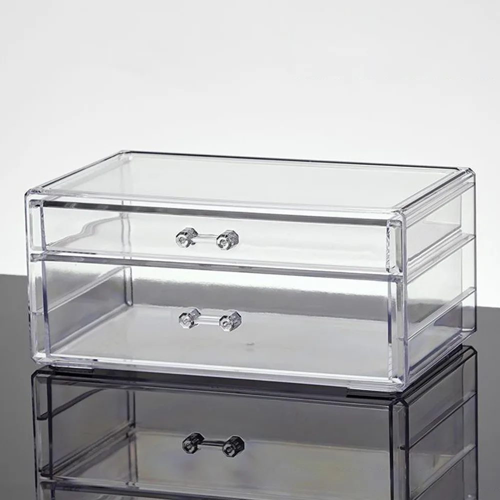 Transparent Makeup Storage Box Plastic lipstick Sorting Drawer Storage Box Desk Dividers Home Office Supplies Storage Organizer