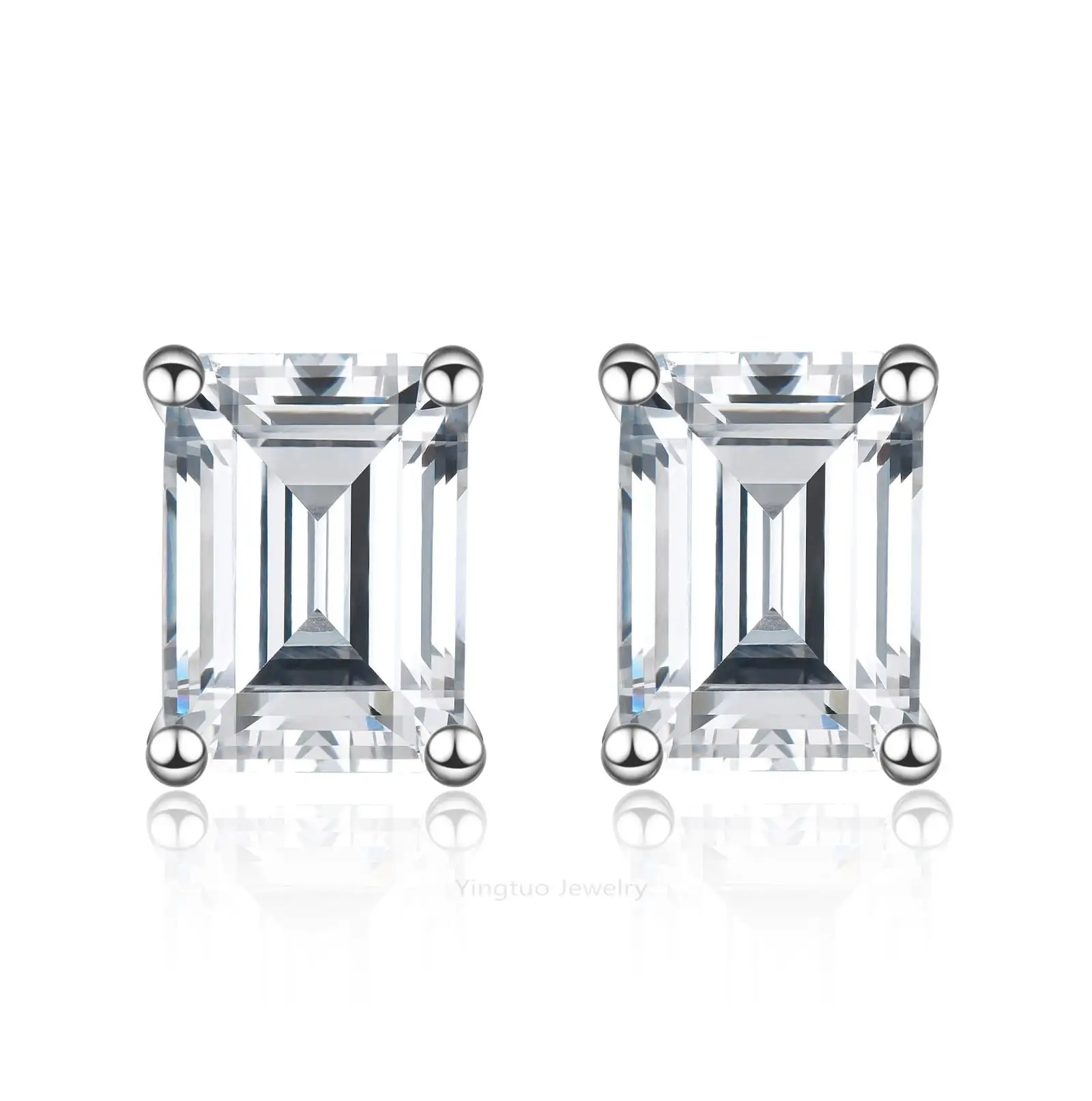 

1 Carat Certified Moissanite Stud Earrings for Women 18k Gold Plating 925 Sterling Silver Diamonds Ear Stud Wedding Fine Jewelry