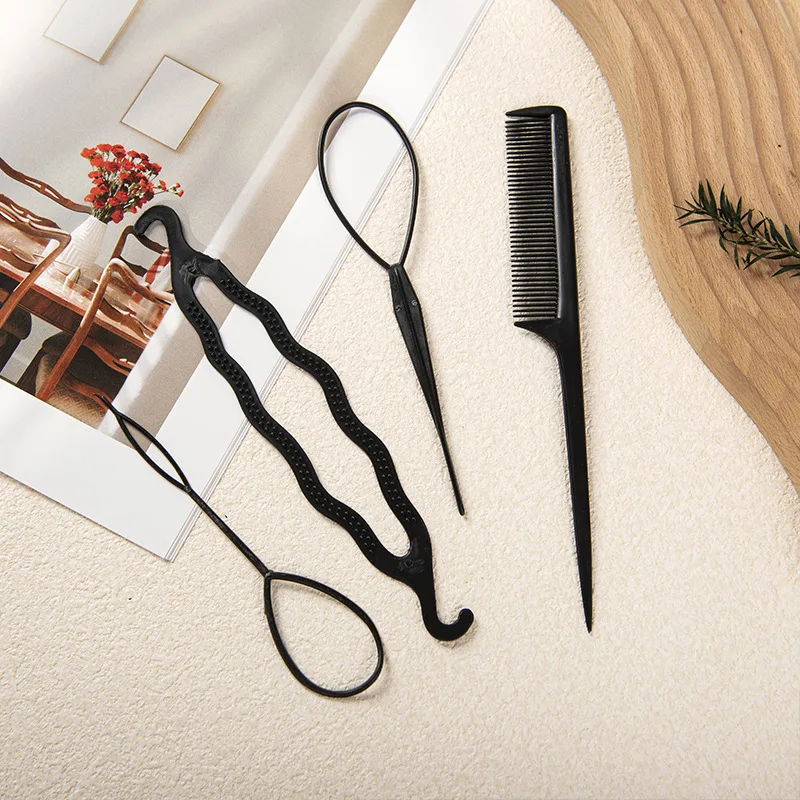 

1 Set Hair Ring Tool, Small Comb, Hair Tail Tool, Hair Braid Accessories, Ponytail Braid Maker Hairdressing Braiders Tools