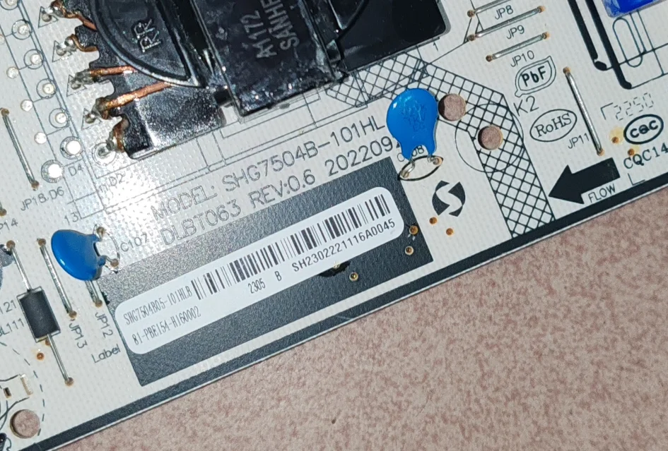 DLBT063 SHG7504B-101HL LED-TV-Stromversorgungsplatine, 3-Spezifikations-Verifizierungsschnittstellen