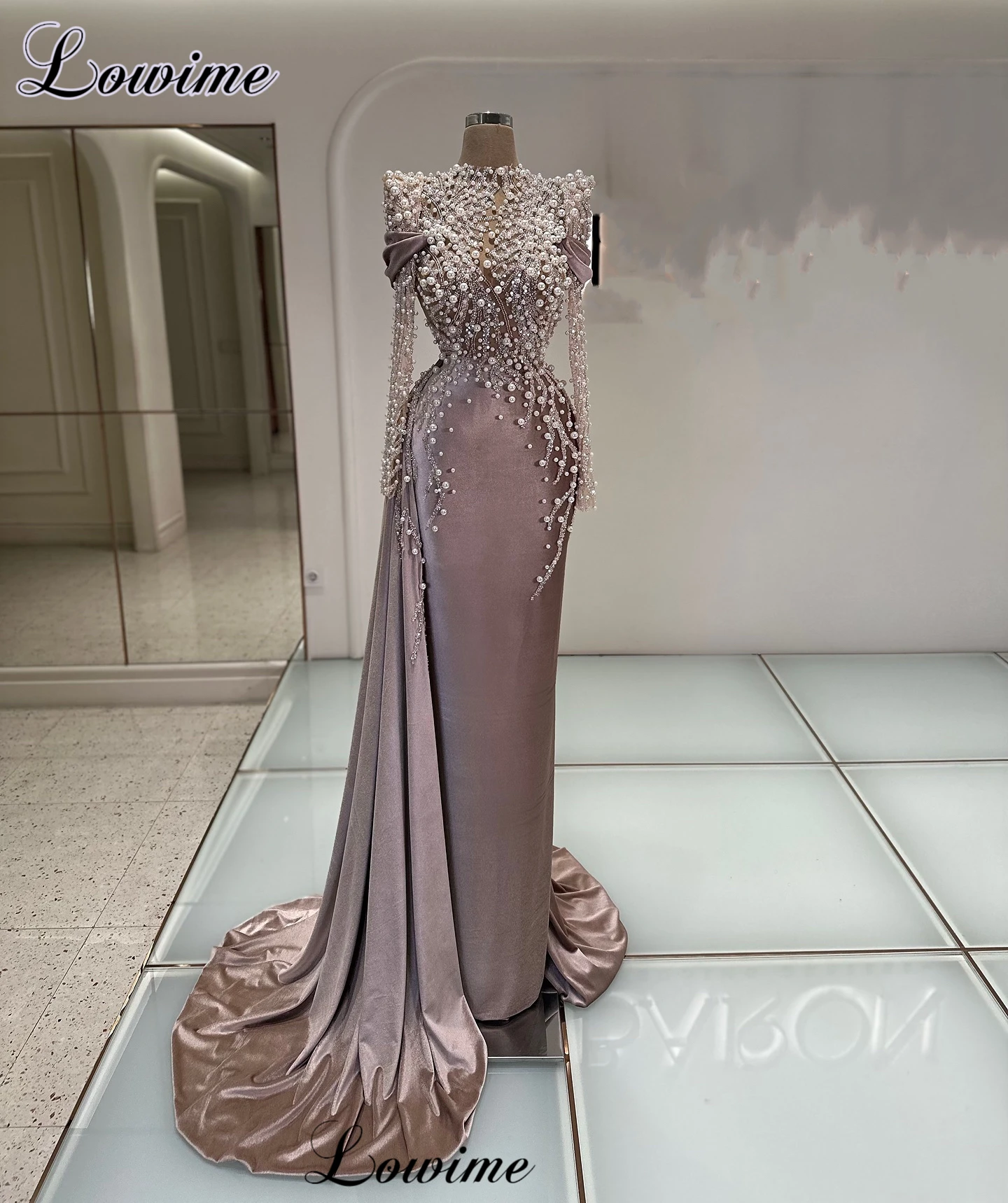 Middle East Muslim Evening Dresses With Pearls Long Sleeves Formal Occasion Dress Mermaid Party Gowns Robes De Soire Customized - AliExpress Middle East Muslim Evening Dresses With Pearls Long Sleeves Formal Occasion Dress Mermaid Party Gowns Robes De Soire Customized - AliExpress