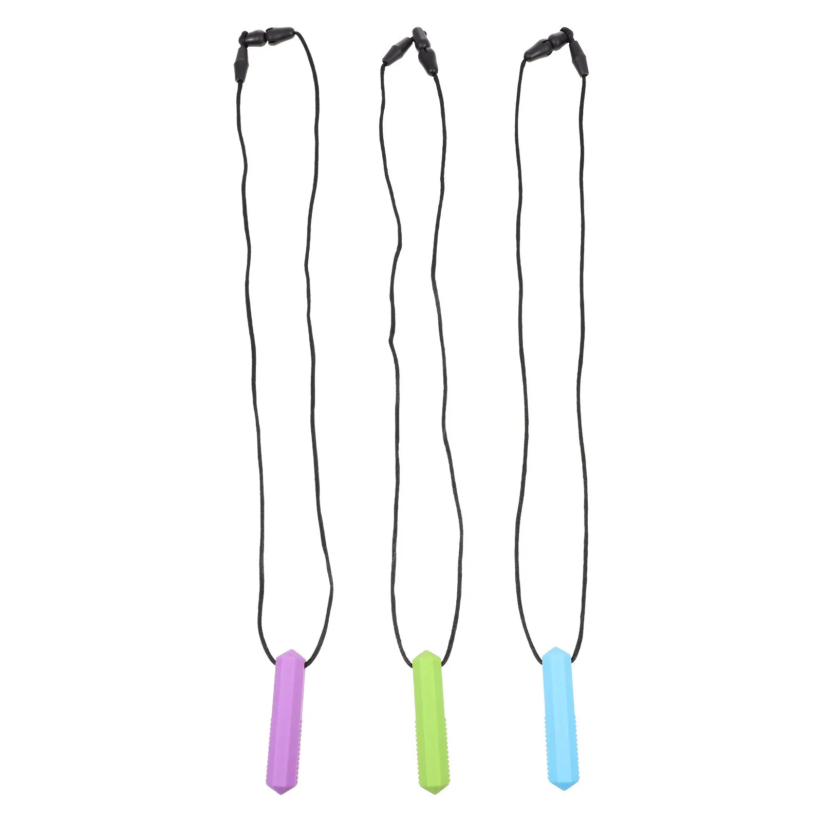 Pendentifs de dentition en Silicone pour bébé, 3 pièces, collier à mâcher léger, résistant aux morsures, soulagement de la mastication pour bébé